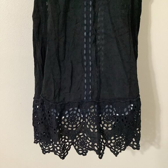 Johnny Was Eyelet Lace Crochet Witchy Whimsigoth Boho Oversized Dress Small - Picture 6 of 7